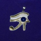 Two tone Eye Of Horus Silver Pendant